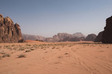 Wadi Rum kumulları çöl, Jordan, Orta Doğu