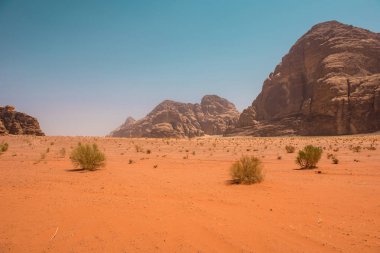 Wadi Rum kumulları çöl, Jordan, Orta Doğu