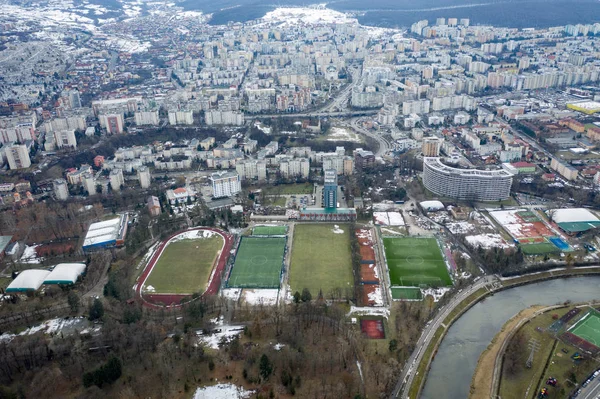 Paisagem urbana aérea — Fotografia de Stock