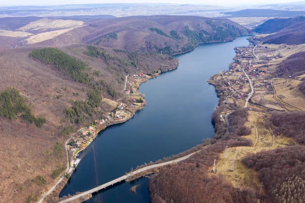 Luchtfoto van een meer — Stockfoto