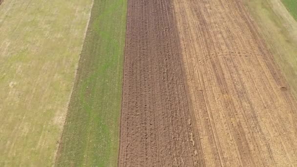 Flygande Över Jordbruksområdet Med Konstgödsel Våren Drone Flygfoto — Stockvideo
