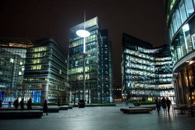 Gece Londra finans bölgesi