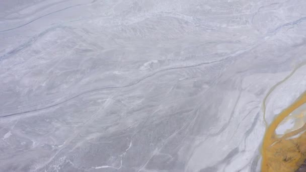 Volando Sobre Patrones Residuos Químicos Coloridos Minería Contaminación Naturaleza Del — Vídeo de stock