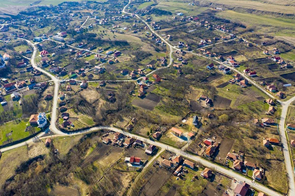 Bir köyün havadan görünüşü — Stok fotoğraf
