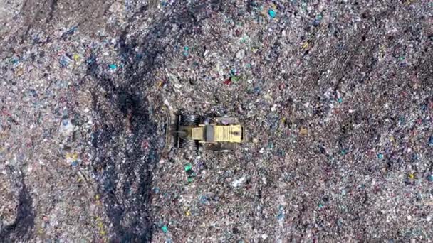 Vista Aerea Drone Superiore Grande Mucchio Immondizia Discarica Discarica Rifiuti — Video Stock