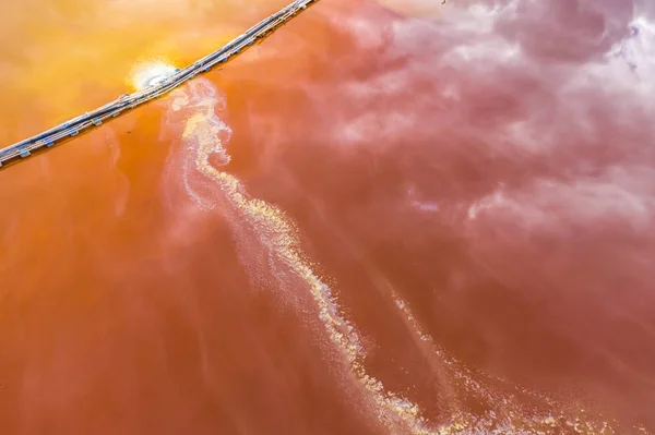 赤銅鉱山水の航空写真 — ストック写真