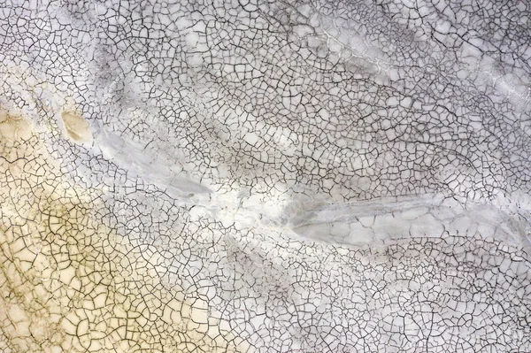 Vista aérea del fondo abstracto de las grietas de lodo — Foto de Stock