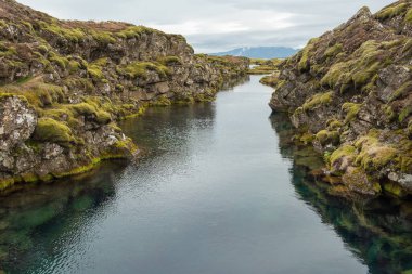 Thingvellir Ulusal Parkı'nda Silfra fissür, İzlanda