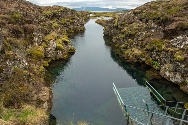 Silfra fissure in Thingvellir National Park, Iceland