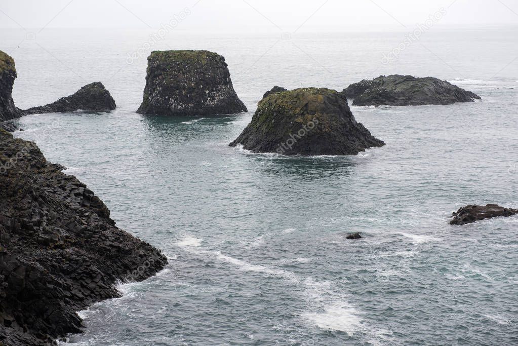 Arnarstapi basalt rock arch formation, Iceland