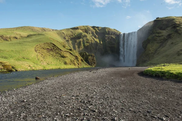 Skogafoss vízesés Izlandon — Stock Fotó