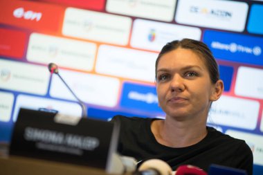 Tenisçi Simona Halep basın toplantısında