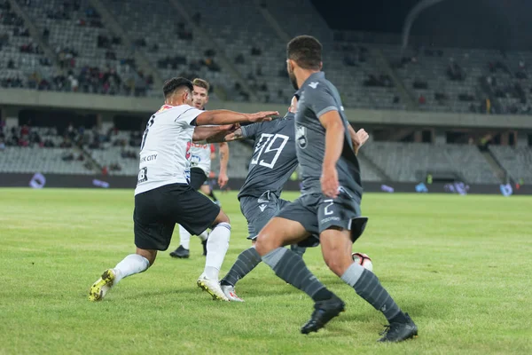 Jugadores de fútbol en acción — Foto de Stock