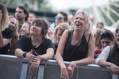 Bir müzik festivalinde parti insanlar