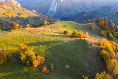 Sonbahar manzara drone anten 