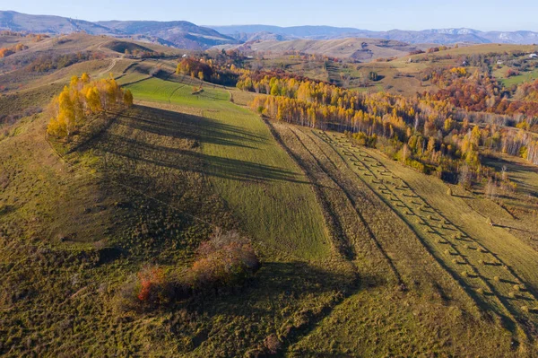 Aerial Drone Shot av höstlandskap — Stockfoto