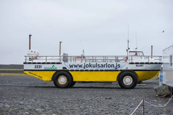 Jokulsarlon Iceland May 2019 Amphibian Boat Prepared Tourist Cruise Jokulsarlon — Stock Photo, Image