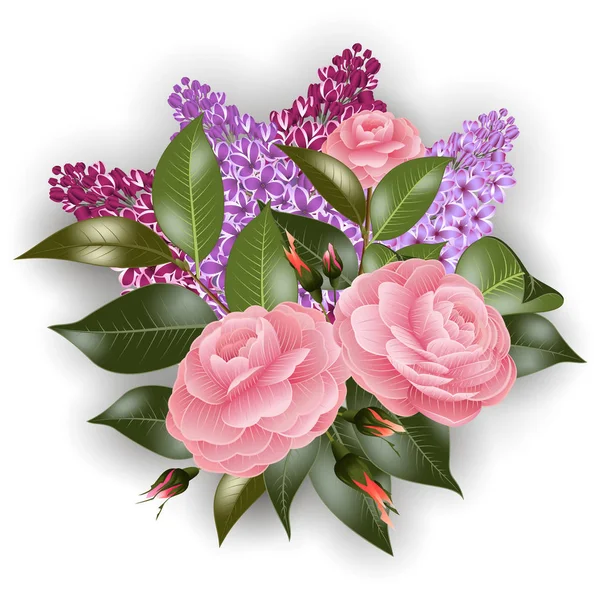 Plantilla de tarjeta floral — Vector de stock