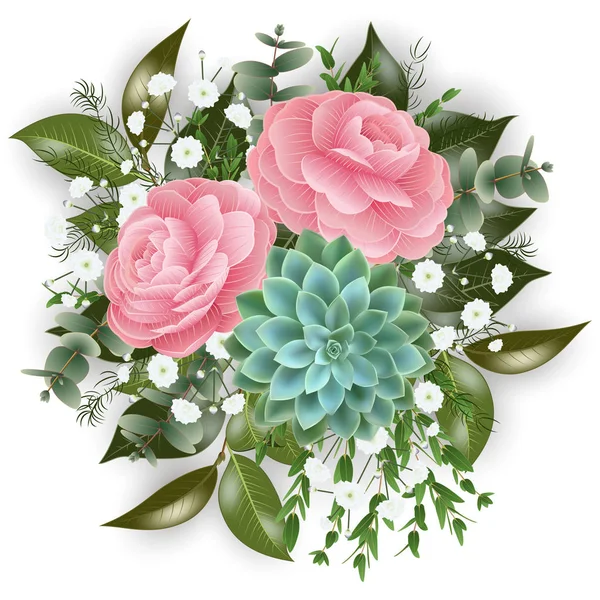 Floral kaartsjabloon — Stockvector