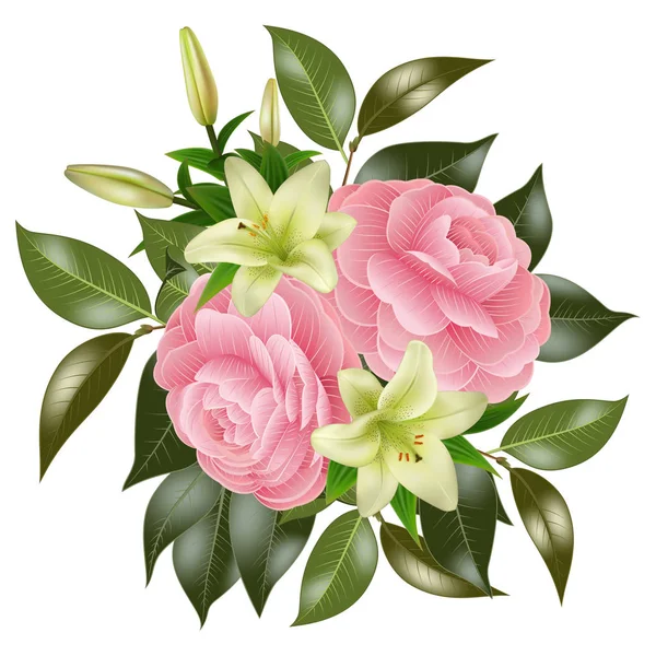 花卉卡模板 — 图库矢量图片