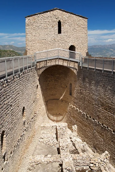 Ruiny Velké Síně Mur Hrad Pallars Jussa Lleida Španělsko — Stock fotografie