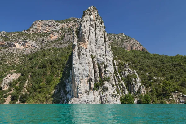 Acantilado Pertusa Desde Embalse Canelles Noguera Lleida Cataluña — Foto de Stock