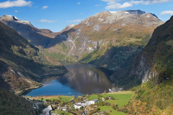 Geiragerfjord Flydalsjuvet Geiranger Norsko — Stock fotografie