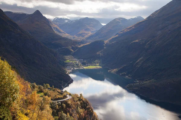 Geiranger Punktu Widzenia Ornesvingen Więcej Romsdal Norwegia — Zdjęcie stockowe