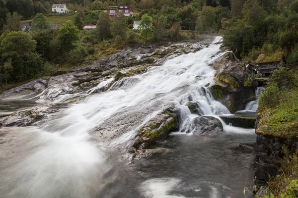 Hellesylt Şelalesi Daha Fazla Romsdal Norveç — Stok fotoğraf