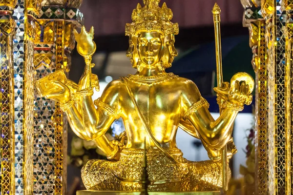 Phra Phrom Estátua Santuário Erawan Bangkok Tailândia — Fotografia de Stock