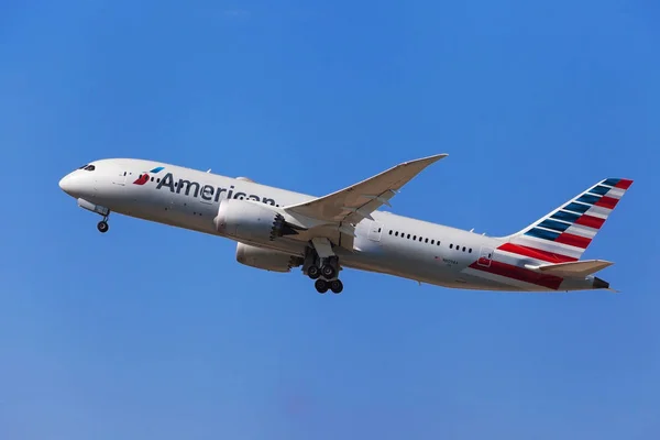 Barcelona España Septiembre 2018 American Airlines Boeing 787 Dreamliner Despega — Foto de Stock