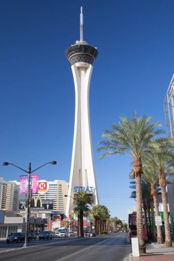 Las Vegas, Nevada - August 30, 2019: Stratosphere Tower in Las Vegas, Nevada, United States