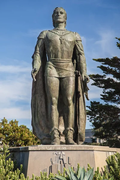 Christopher Columbus Statue San Francisco Kalifornia Stany Zjednoczone Ameryki — Zdjęcie stockowe