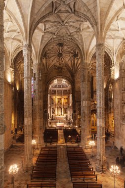 Jeronimos Manastırı 'ndaki Santa Maria Kilisesi, Lizbon, Portekiz