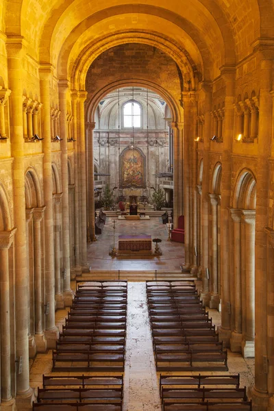 Interior Cathedral Santa Maria Maior Lisbon Portugal — стокове фото