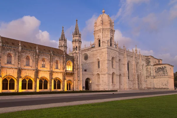 Monastère Jeronimos Crépuscule Lisbonne Portugal — Photo