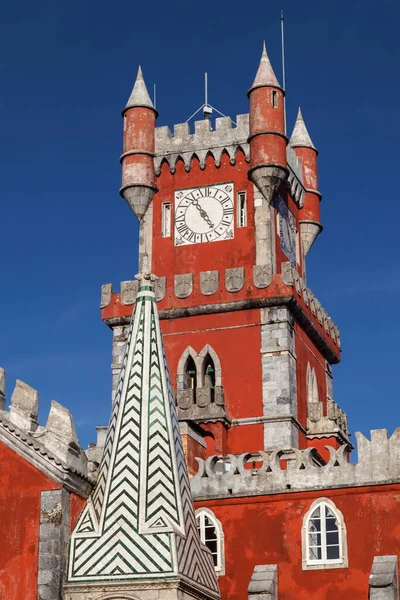 Clock Tower Pena Palace Sintra Portugal — Stock Photo, Image