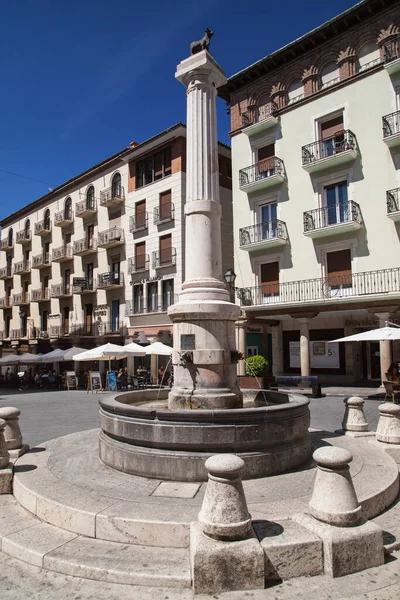 Teruel Spain August 2020 Torico Fountain Teruel Spain — Stock Photo, Image