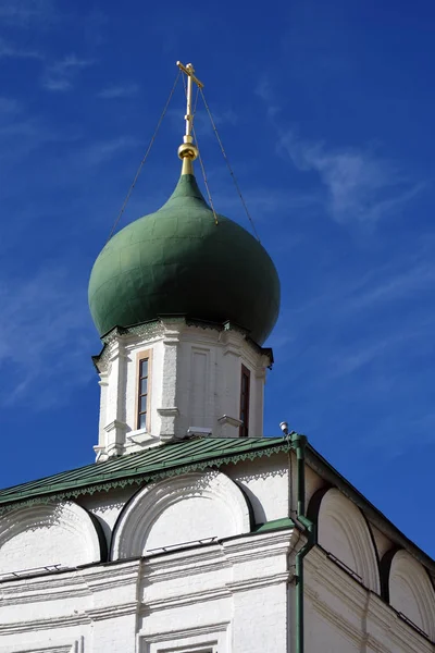 Old orthodox church. Architecture of Zaryadye park in Moscow city. Color photo.