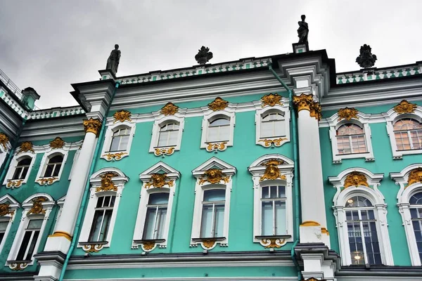 Hermitage Museum - Winter Palace on Dvortsovaya Square in Saint-Petersburg, Russia. Color photo.