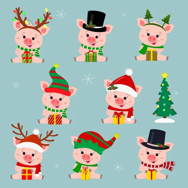 Vetores de Sinos De Kawaii Feliz Natal Sorriam Dos Desenhos