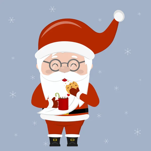 Feliz Navidad Feliz Año Nuevo Tarjeta Felicitación Lindo Santa Claus — Foto de stock gratis