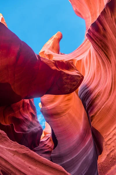 Beautiful View Antelope Canyon Sandstone Formations Famous Navajo Tribal National — Stock Photo, Image