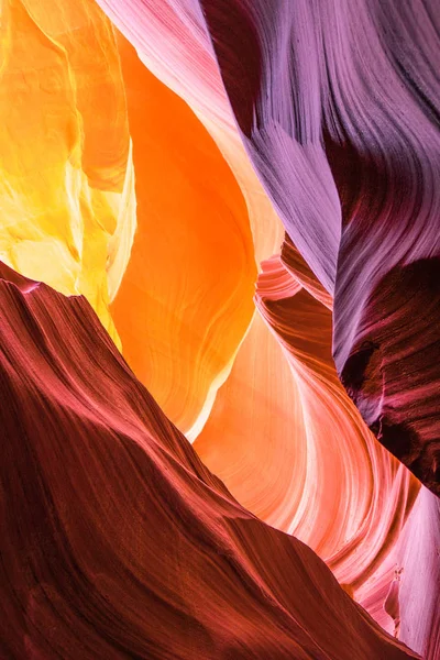 Hermosa Vista Las Formaciones Arenisca Antelope Canyon Famoso Parque Nacional — Foto de Stock