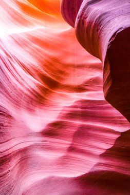 Antilop Kanyonu kumtaşı oluşumların sayfa, Arizona, ABD ünlü Navajo kabile Milli Parkı güzel manzara