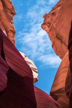 Antilop Kanyonu kumtaşı oluşumların sayfa, Arizona, ABD ünlü Navajo kabile Milli Parkı güzel manzara
