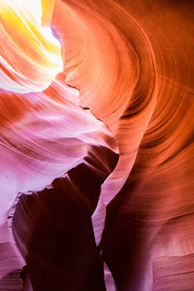 Hermosa Vista Las Formaciones Arenisca Antelope Canyon Famoso Parque Nacional — Foto de Stock