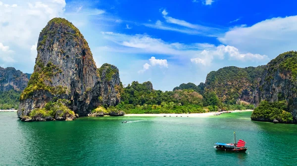 Tayland Krabi Deki Railay Plajı Yukarıdan Tropikal Railay Pranang Sahilleri — Stok fotoğraf