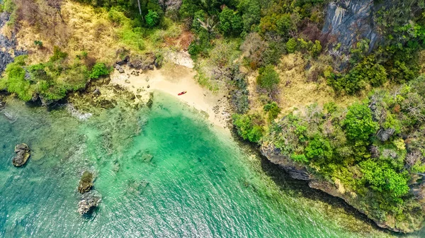 Tayland Krabi Deki Railay Plajı Yukarıdan Tropikal Railay Pranang Sahilleri — Stok fotoğraf