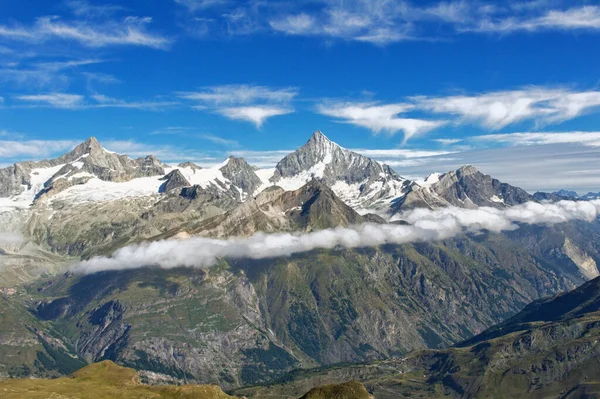 Prachtig Zwitsers Alpen Landschap Met Uitzicht Bergen Zomer Zermatt Zwitserland — Stockfoto